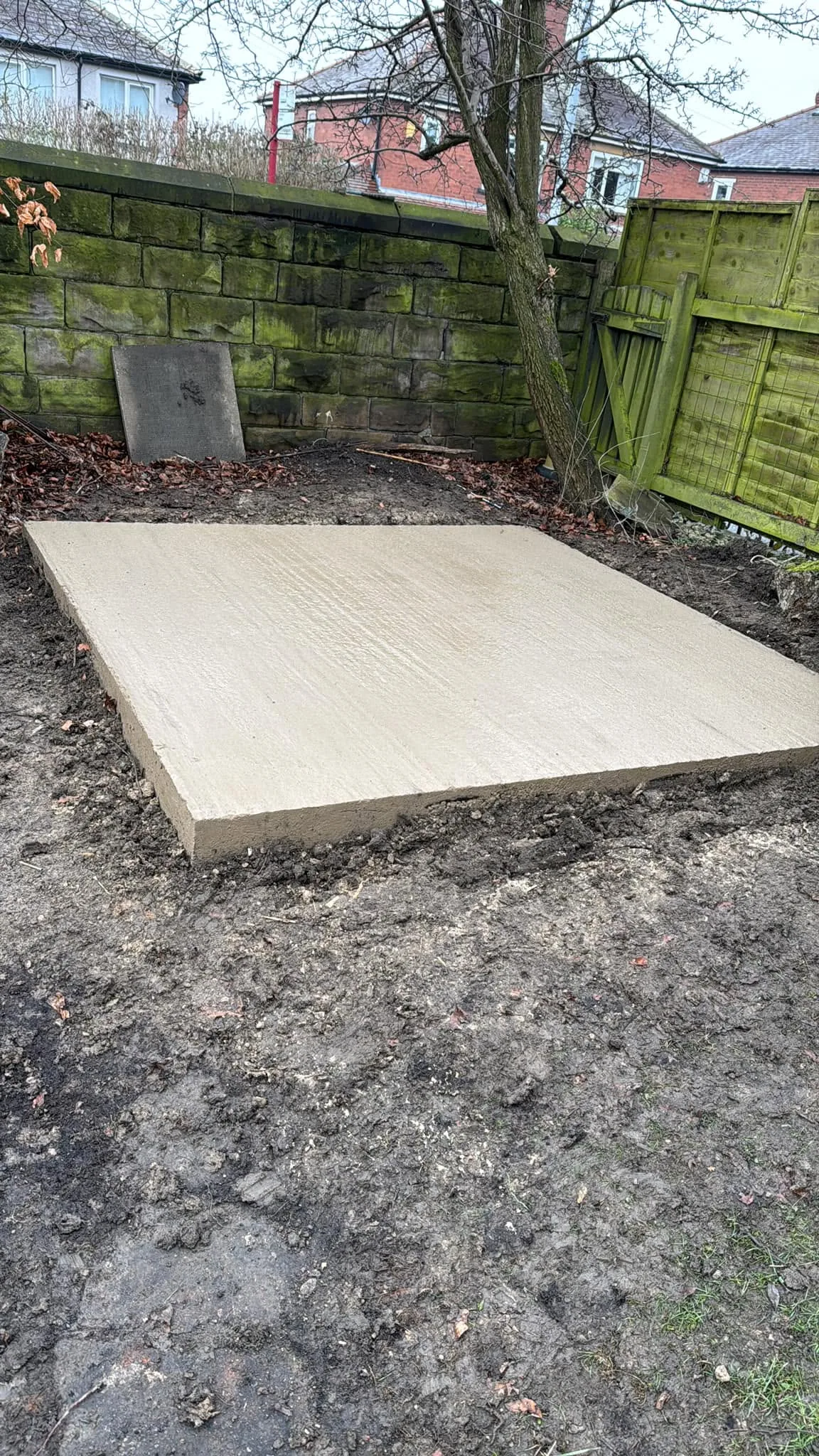Finished concrete base